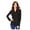 Black - 001, variant on Aeropostale Womens Signature Shimmer Button Up Shirt, Black, Juniors, Medium