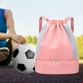 thumbnail image 1 of Runquan Drawstring Backpack Adjustable Strap Sports Backpack Water Resistant Gym Bag Pink, 1 of 8