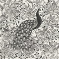 thumbnail image 3 of Thomas, Miranda 15x15 Black Modern Framed Museum Art Print Titled - Peacock Garden III BW, 3 of 5