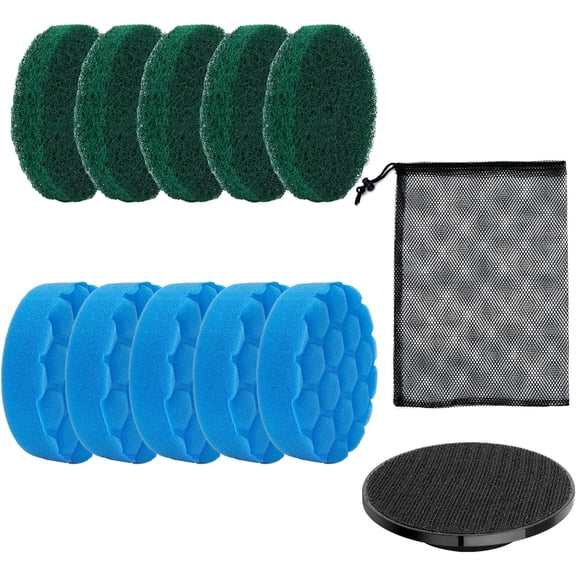Electric Spin Scrubber Replacement Brush Heads Set, 10 Piece Replacement Brush Cleaning Kit for Cordless Power Scrubber, for Household Cleaning Brushes Kitchen Bathroom Floor Tile Car