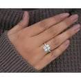 thumbnail image 2 of Cora Jewellery 3.5CT Radiant Moissanite Engagement Ring for Women, 14K White Gold, 12 US, 2 of 8