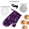 thumbnail image 3 of Fotbe Purple Snow Flakes for 4Pcs Oven Mitts and Pot Holders, 500℉ Heat Resistant Oven Mitts , Non-Slip Silicone Surface Safe for Baking, Cooking, BBQ, 3 of 6