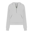thumbnail image 3 of Krdevn Women's Casual Zip-Up Hoodie - Long Sleeve Loose Fit Pullover for Streetwear and Everyday Comfort,Size:S, 3 of 4