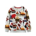 thumbnail image 2 of Byoo Boys Excavator Print Casual Sweatshirt Crew Neck Long Sleeve Pullover Top, 2 of 4