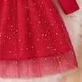 thumbnail image 4 of ATOGUTA Dresses for Girls Ruffle Tulle Tutu Dresses Cute Summer Party Princess Sundress Size 1T-10. Red, 4 of 6