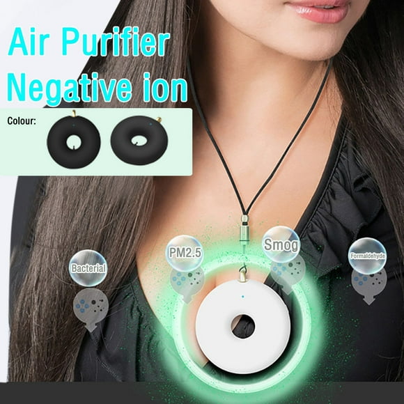 Xihbxyly Collar Purificador Portátil, Generador de Iones Negativos Portátil, Purificador de Aire para Pm2.5 y Pelo de Mascotas, Funcionamiento Silencioso, Batería de Larga Duración, Uso En Oficina y