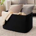 thumbnail image 2 of 118L XXXLarge Cotton Rope Storage Basket, Oversized Blanket Basket, Used for Organizing Dirty Clothes in Living Room, Bedroom, Nursery, Dog Toy Storage Bins, 25" x 17" x 16",Black, 2 of 13