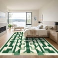 thumbnail image 3 of ODIKA 3'x5' Machine Washable Non-Slip Area Rug, Geometric Green High Traffic Rug with Pad, Green, 1043950, 3 of 8