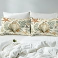 thumbnail image 4 of Erosebridal Marine Seashell Sheet Set Twin, Retro Sealife Twin Sheet Sets, Starfish Coral Bedding Twin Size, Lightweight Room Decorative, 3pcs, 4 of 7