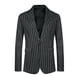 thumbnail image 5 of CHALECO DE HOMBRE INSPIRE CHIC A Rayas De Una Sola Botón Ajustado Casual Rayas Verticales 2XL Negro Blanco, 5 of 6