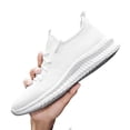 thumbnail image 1 of whiteAthletic Shoes For Men Women Knit Sneakers Transpirable Athletic Running Walking Gym Shoes esquí esquí Gafas de esquí, 1 of 3