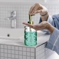 thumbnail image 4 of ALIMOTA 2 Piezas Dispensador de Jab&oacute;n de Vidrio 330ml, Bomba Dorada de Lujo con Dise&ntilde;o de Diamante Tallado, Jabonera Elegante para Cocina, Ba&ntilde;o, Lavamanos, Champ&u, 4 of 7