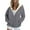 Dark Gray, variant on Brondbend Women's Winter Jackets Hooded Fleece Jacket Women Full Zipper Solid Color Long Sleeve Drawstring Pullover with Front Pocket Loose Warm Thick Coat Comfortable