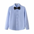 thumbnail image 6 of Junboys Children's Long Sleeve School Uniform Shirt - Casual Dress Top for Everyday, Great Back to School Clothes for Kids, Classic Button-Free Shirt for Comfort,Navy 140, 6 of 6