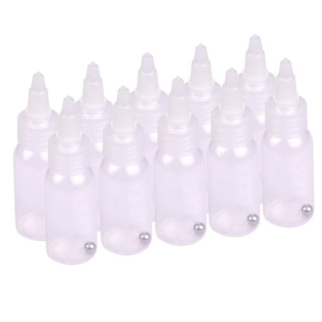 Aibecy Caja de 10 botellas de aerógrafo de 1 2 onzas (35 cc) cada una botellas de almacenamiento de pintura