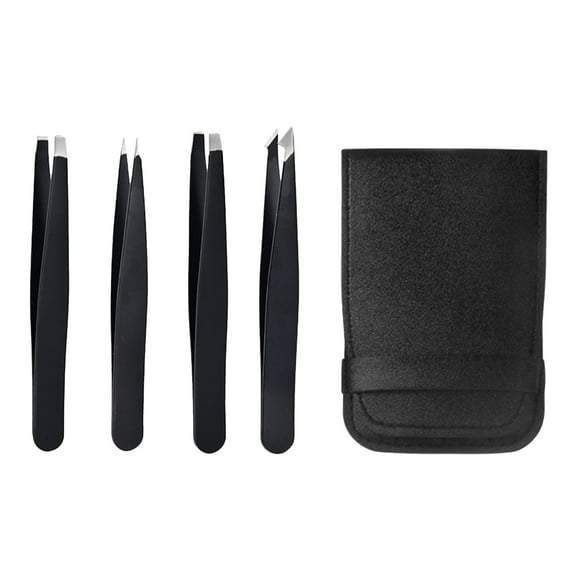 Pinces à Sourcils en Liquidation, Ensemble de 4 Pinces à Sourcils pour Femmes Pinces à Épiler pour Poils du Visage Pinces de Précision en Acier Inoxydable