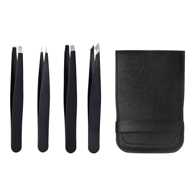 Pinces à Sourcils en Liquidation, Ensemble de 4 Pinces à Sourcils pour Femmes, Pinces à Épiler pour Poils du Visage Pinces de Précision en Acier Inoxydable