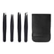 thumbnail image 1 of Fiudx Juego de Pinzas para Cejas, Paquete de 4, Pinzas de Precisión de Acero Inoxidable, Puntas Antideslizantes, Seguro para Depilación Facial, Bolsa de Viaje, Ideal para El Cuidado Personal Femenino, 1 of 5