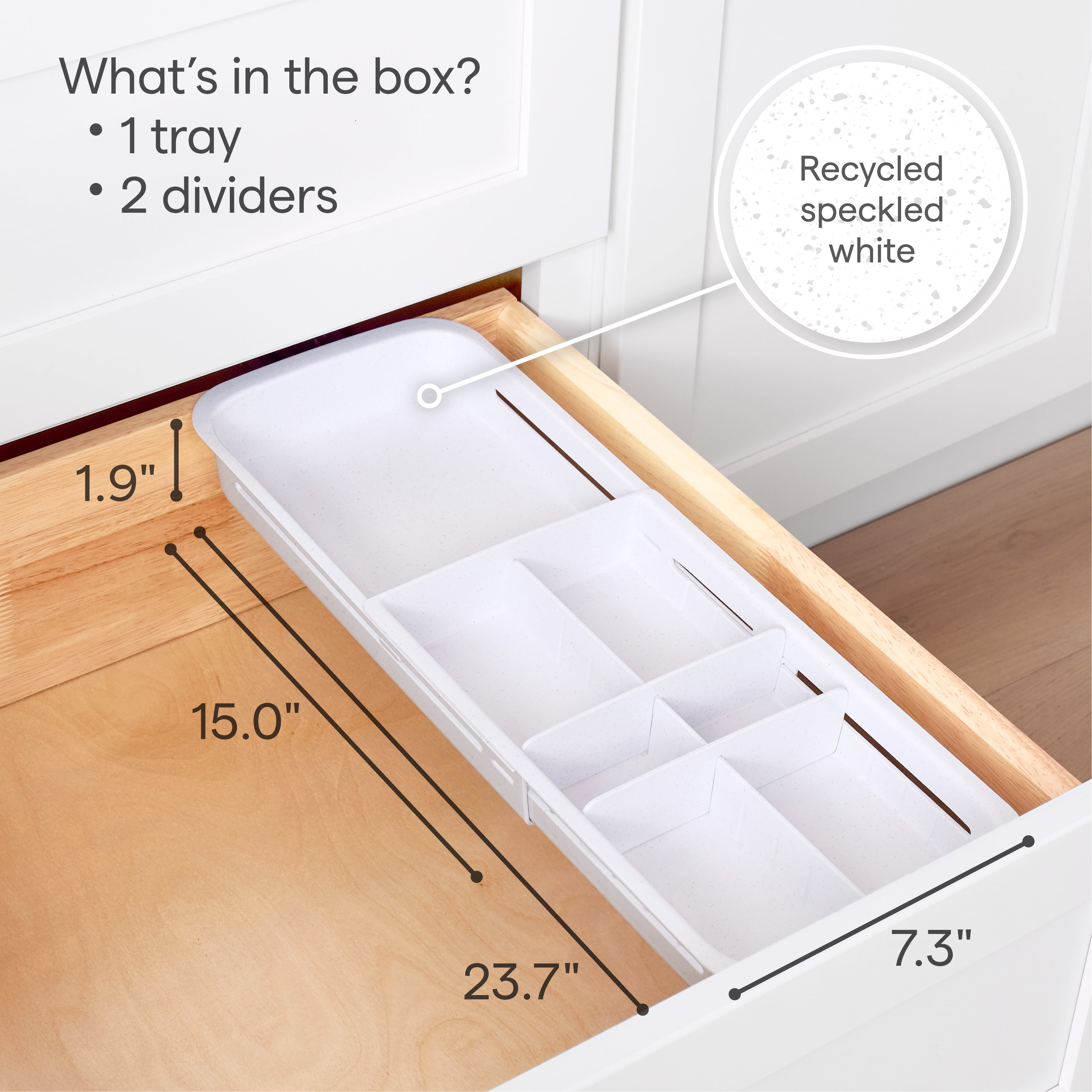 YouCopia DrawerFit Sliding Drawer Tray with Adjustable Dividers, Expandable Organizer