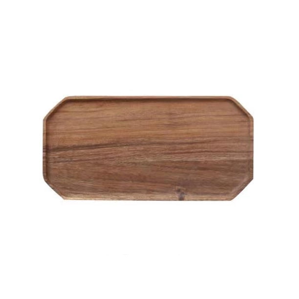 Tabla de pizza simple Tabla de cortar de madera de acacia Mango circular Tabla de cortar gruesa Soporte