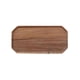 thumbnail image 1 of Tabla de pizza simple Tabla de cortar de madera de acacia Mango circular Tabla de cortar gruesa Soporte, 1 of 5