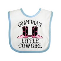 Inktastic Grandma Little Cowgirl Baby Clothes Girls Baby Bib