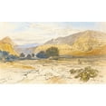 thumbnail image 2 of Edward Lear 14x10 Gold Ornate Wood Frame and Double Matted Museum Art Print Titled - Wadi Tayebeh, Eygpt (1849), 2 of 4