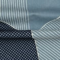 thumbnail image 4 of Ox Bay and Stacy Garcia 20" x 20" Blue/White Embroidered Geometric Cotton Adult Decorative Feather Filled Pillow, 4 of 7