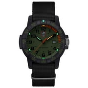 Luminox Mens 21 mm Leatherback Sea Turtle Nylon Strap Wristwatch, Black, XS.0337