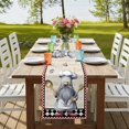 thumbnail image 4 of Table Runners 72 Inches Long Dress Scarves, Vintage Gnomes Farmhouse Kitchen Table Runner, Coffee Tablerunners, Black Red Checkered Retro Art 18x72 Inch, 4 of 9