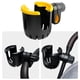 thumbnail image 4 of Portavasos universal para cochecito, portabotellas y almacenamiento para bebidas en cochecitos, bicicletas, andadores y bicicletas. Amarillo negro, 4 of 9