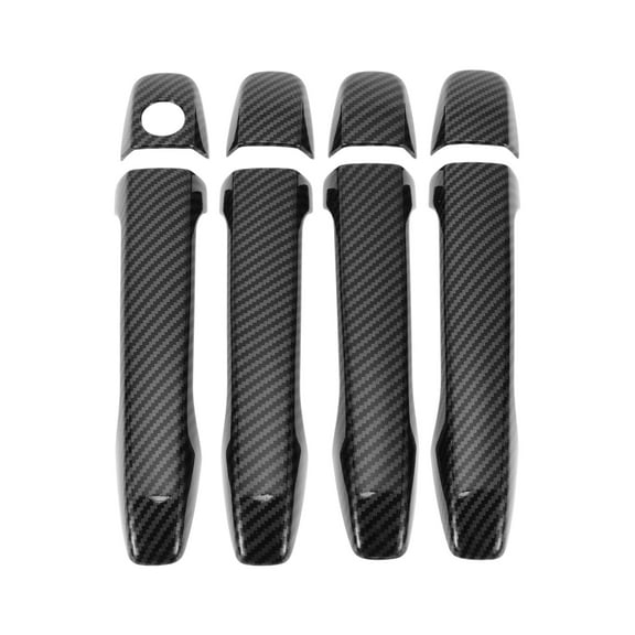 Unique Bargains Door Handle Cover Trim for Toyota Prius 2010-2015 Durable Tailgate Handle Cover ABS 1 Set Carbon Fiber Black