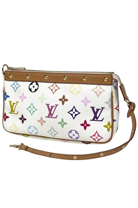 Pre-Owned Louis Vuitton Women's Accessory Pouch, Monogram Multicolore, Bron (White), M92649,...