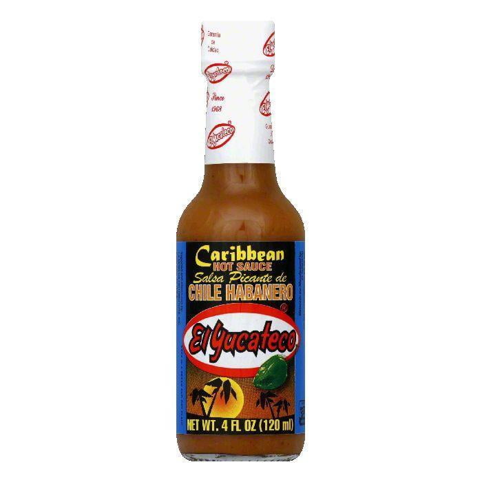 El Yucateco Caribbean Habanero Hot Sauce, 4 OZ (Pack of 12) Walmart