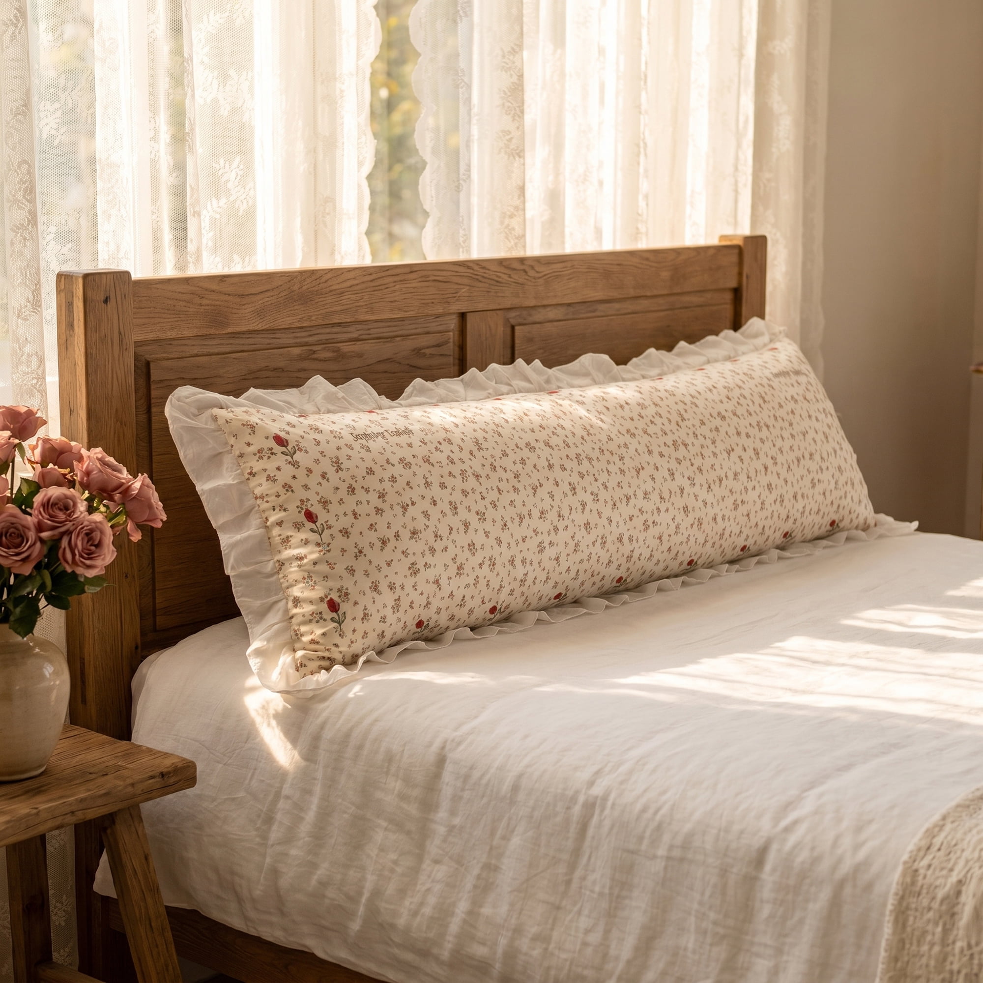 Unique Bargains Soft Cooling Polyester Breathable Pillowcase Cover 20"x48" Beige B