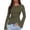 Army Green, variant on Women's Bell Long Sleeve Shirts Fall Boat Neck Ruched Asymmetrical Going Out Tops Ribbed Y2K Clothes