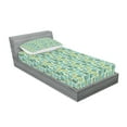 thumbnail image 2 of Ambesonne Flip Flop Fitted Sheet & Pillow Sham Set, Exotic Nature Colors, Twinxl, Pale Green Pale Blue, 2 of 2
