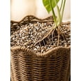 thumbnail image 6 of 8.6in Boho Woven Plant Pot with Drainage Tray,Rustic Rattan Flower Basket, Decorative Wicker Planter for Indoor Plants, Boho Home Decor for Living Room,Bedroom, Office, 6 of 7