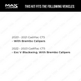 thumbnail image 2 of Max Advanced Brakes - Brake Kit for 2021 Cadillac CT5 Sport V 2021 Cadillac CT5 With Brembo Calipers Front and Rear Replacement Geomet Coated Disc Brake Rotors and Ceramic Brake Pads, 2 of 9