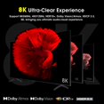 thumbnail image 4 of Conmutador HDMI ROOFULL de 4 puertos 8K @60Hz 4K @120Hz con control remoto de 48 Gbps, 4 of 8
