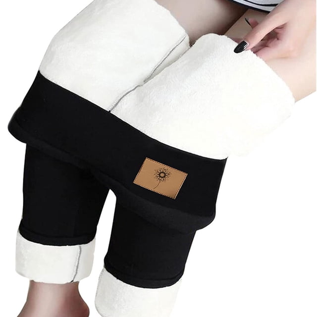 Leggings Térmicos Mujer Pantalones De Chándal Forrados De Invierno Leggings Térmicos De Algodón Deportivos Pantalones De Chándal De Lana Cálidos Pantalones De Ocio Elásticos De Cintura Alta con