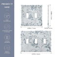 thumbnail image 3 of Dailycode Light Switch Plate Covers 3 Gang Wall Plate Plastics Outlet Covers for Kitchen Home Office Decor Elegant Vintage Flower on Grid, 3 of 8
