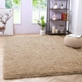 thumbnail image 3 of Softlife Fluffy Bedroom Rug Plush Fuzzy Rugs for Living Room,Super Soft Shaggy Carpet For Home Decor,4'x5.3',Light Tan, 3 of 7