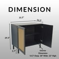 thumbnail image 6 of Sango Orre 2-Door Accent Storage Cabinet with Rattan Panels and Wood Legs, 6 of 7