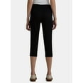 thumbnail image 3 of Time and Tru Women's Woven Capri Pants, Sizes 0-22, 3 of 5