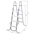thumbnail image 2 of Alvantor 4-Step Above Ground Pool Ladder with Safety Buckle Foldable Entry Side 300 lb Capacity for Pools up to 52 in, 2 of 11
