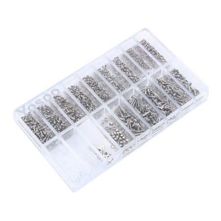 Stainless Steel Screw Kit - WALFRONT 1000Pcs Eyeglass Watches Repair Stainless Steel Screws Kit Sunglasses Watch Tiny Screws Assortment