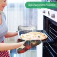 thumbnail image 2 of Yayeee Pot Holders Kitchen Heat Resistant with Pockets 7"x9.8" Cotton Oven Cooking Hot Pads, Dark Tartan Pattern, 2 of 7