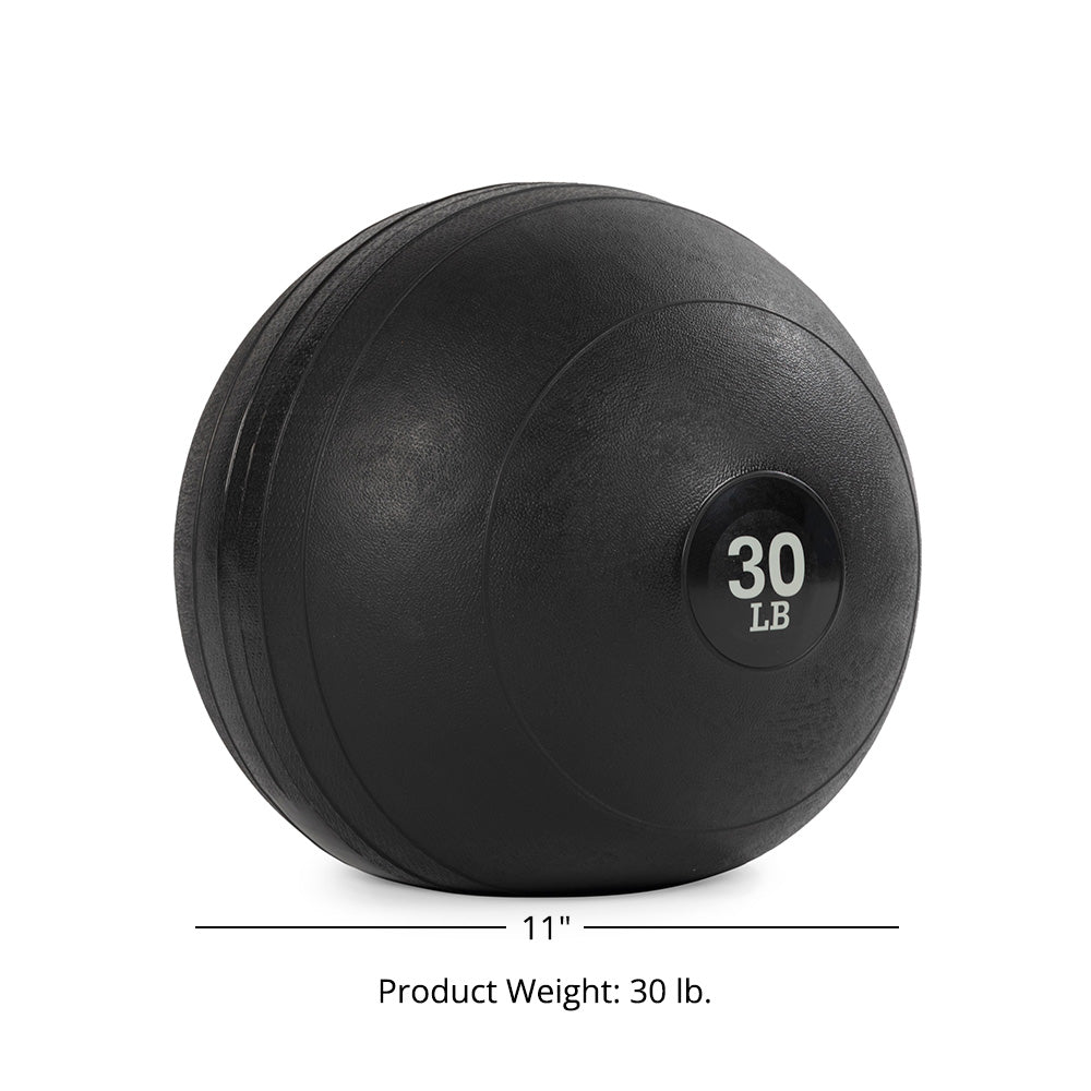 Titan Fitness 30 LB Rubber Slam Ball, Dead Weight Ball Absorbs Impact, Minimal Bounce, Textured Surface for Strength