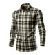 thumbnail image 1 of pstuiky camisas de manga larga para hombre, Camisa de manga larga a cuadros con botones para hombre, informal y de moda, con solapa. Camisa de manga larga con solapa para hombre. s, 1 of 5